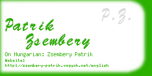 patrik zsembery business card
